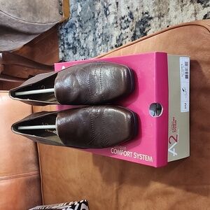Womens A2 Hot Sawce brown dress shoes